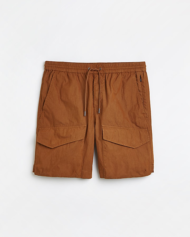 Orange Regular fit pocket Shorts