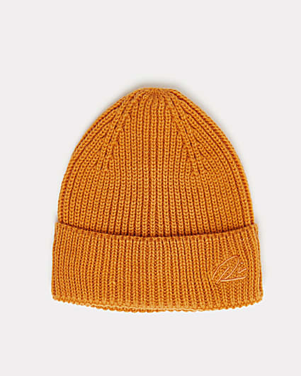 Orange RI branded docker beanie hat