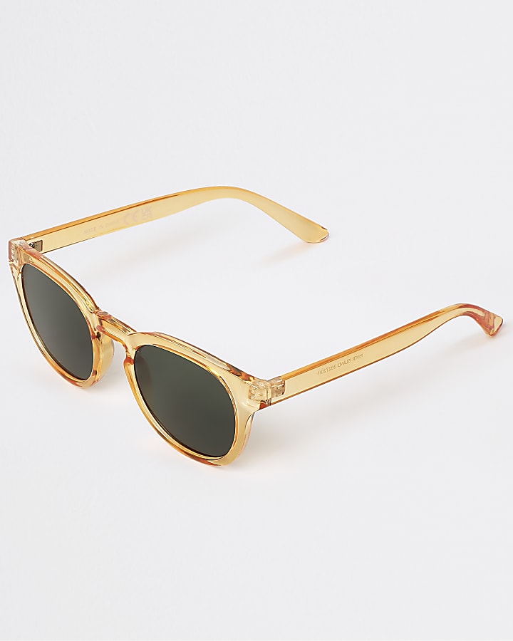 Orange round frame sunglasses