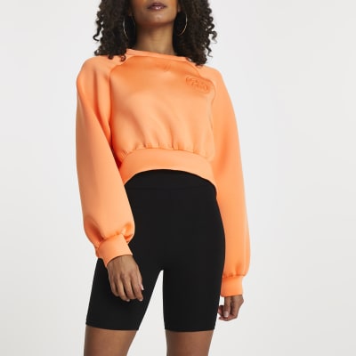 scuba rr sweatshirt cropped orange riverisland