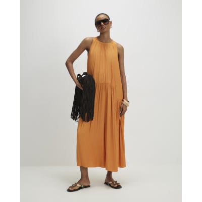 open lace back dress Amazon.com: The Drop Women's Burnt Orange Midi Skirt by @aissatatdiallo, XL  : Clothing, Shoes & Jewelry main image 1
