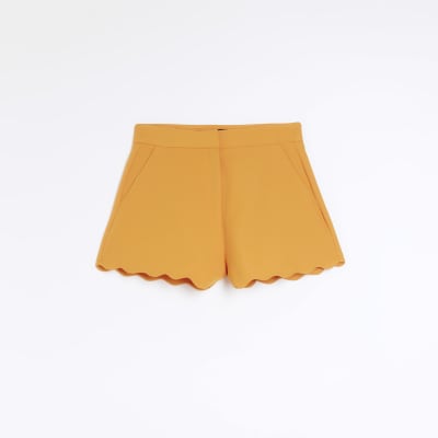 river island orange shorts