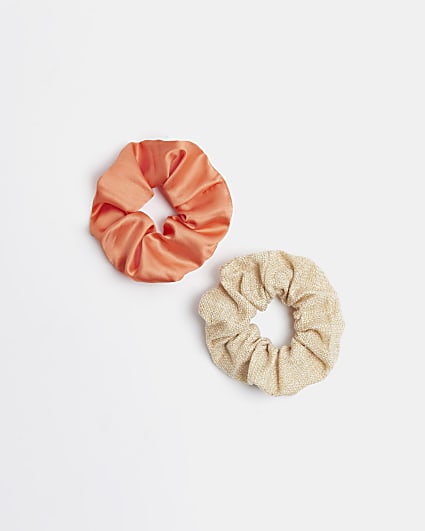 Orange scrunchie multipack
