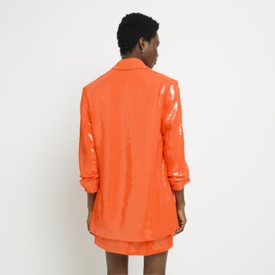 Orange blazer hot sale river island