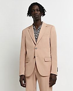 Orange Slim fit Suit Jacket