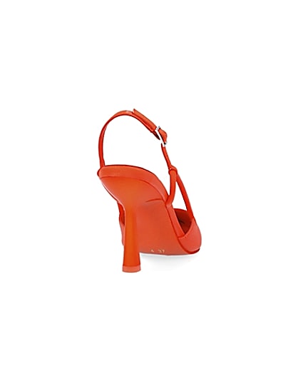 360 degree animation of product Orange slingback court shoes frame-10