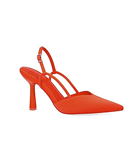 360 degree animation of product Orange slingback court shoes frame-16