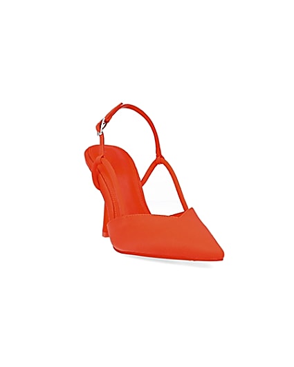 360 degree animation of product Orange slingback court shoes frame-19