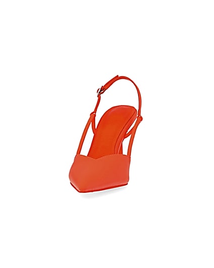 360 degree animation of product Orange slingback court shoes frame-22