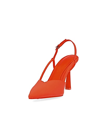 360 degree animation of product Orange slingback court shoes frame-23
