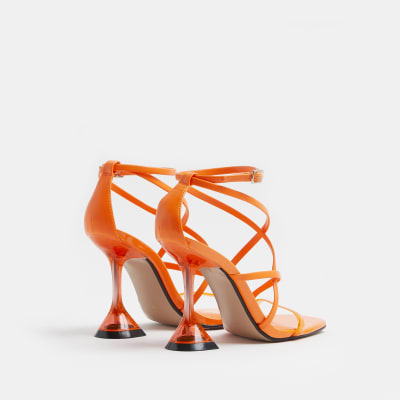 strappy perspex heels