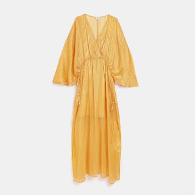 Orange stripe maxi dress