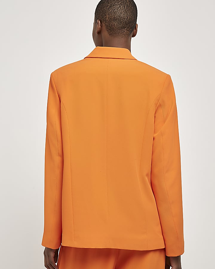 Orange tailored double breasted blazer