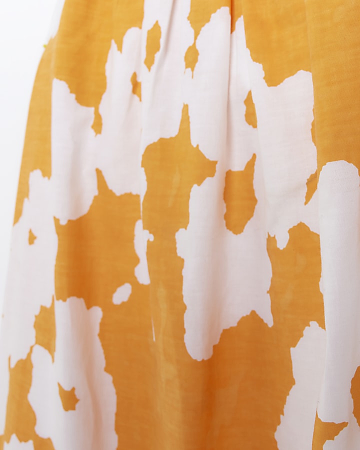 Orange tie dye slip maxi dress