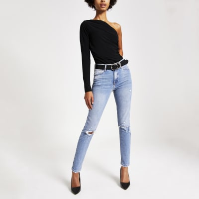 river island distressed jeans