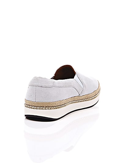 360 degree animation of product Pale blue espadrille sole plimsolls frame-14