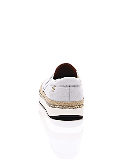 360 degree animation of product Pale blue espadrille sole plimsolls frame-16