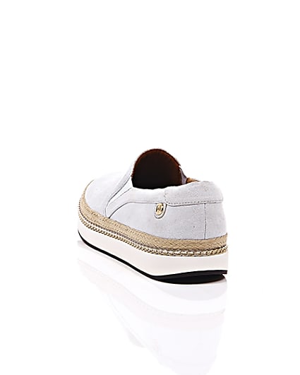 360 degree animation of product Pale blue espadrille sole plimsolls frame-17