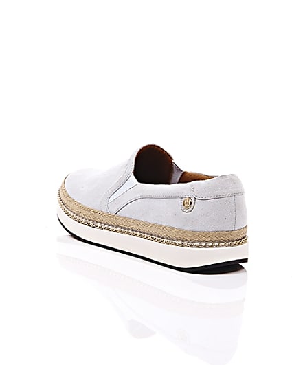 360 degree animation of product Pale blue espadrille sole plimsolls frame-18