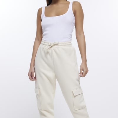 beige cargo joggers