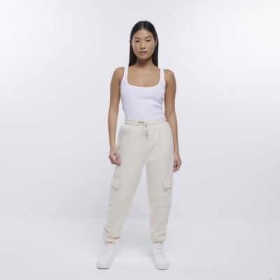 beige cargo joggers