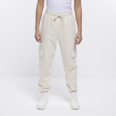 beige cargo joggers