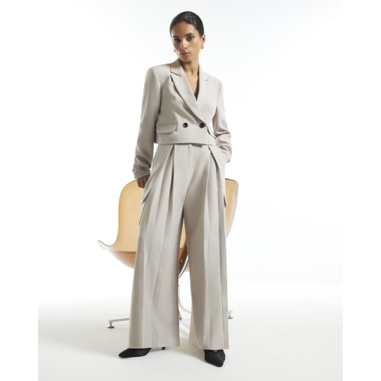 River Island Petite Beige Crop Jacket
