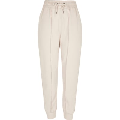 Petite beige RI cuffed joggers