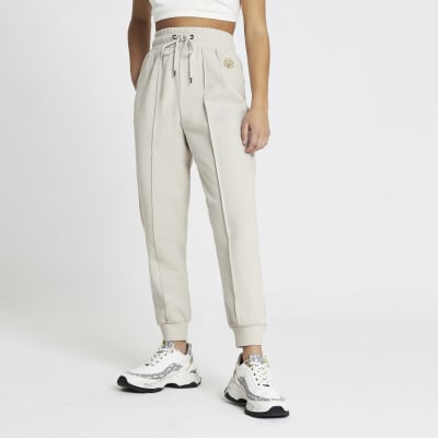 Petite beige RI cuffed joggers