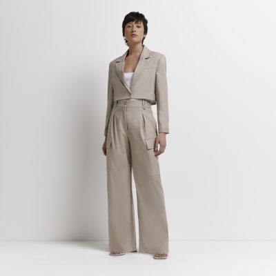 beige utility trousers
