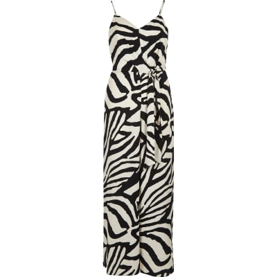 river island zebra print jumpsuit