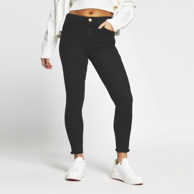 petite black super skinny jeans