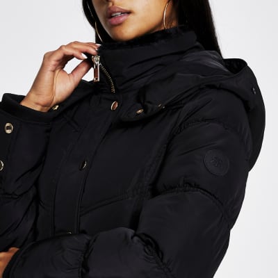 petite black puffer jacket