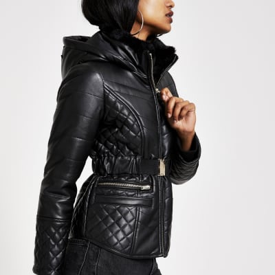 petite hooded puffer jacket