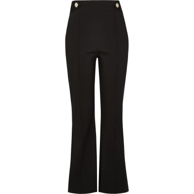 bootcut black trousers