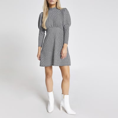 dogtooth mini dress