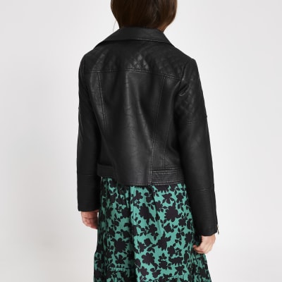 river island children's leather jacket