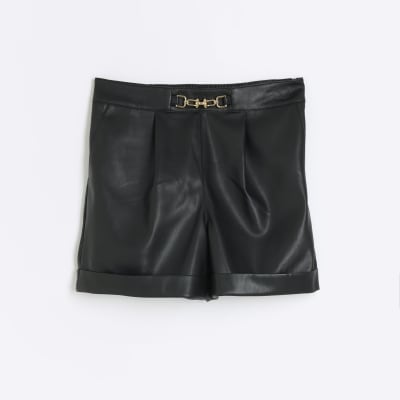 River island clearance leather shorts