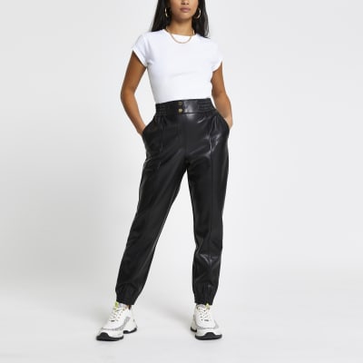 petite black joggers