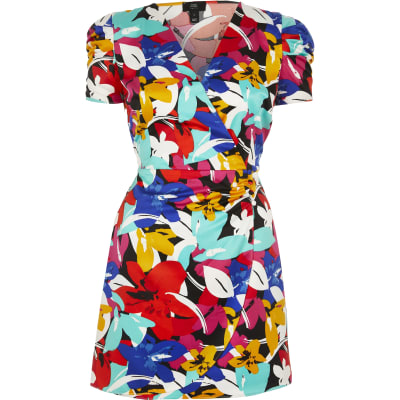 petite floral tea dress