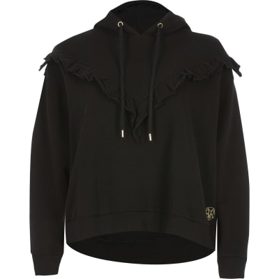 petite black hoodie