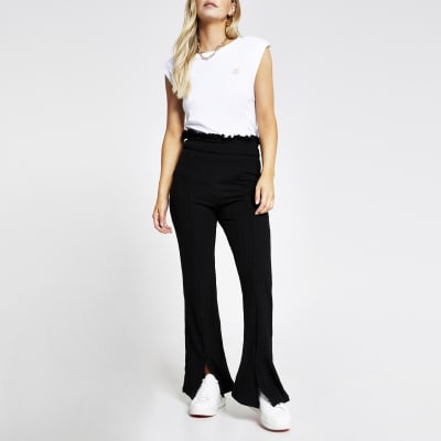 black flare pants petite