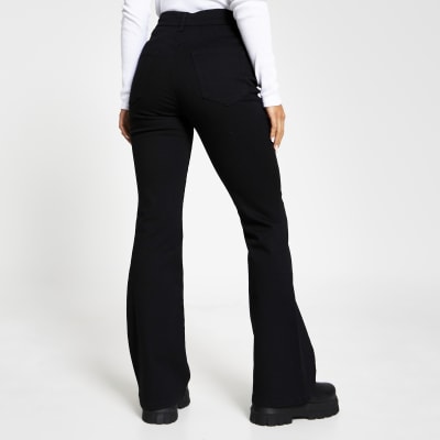 Petite Black high rise bootcut jeans