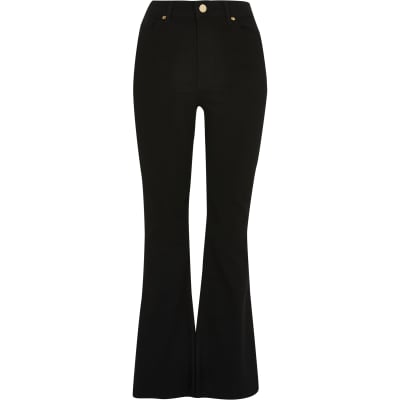 Petite Black high rise bootcut jeans