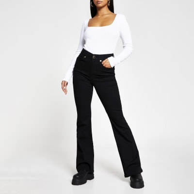 black bootcut jeans petite