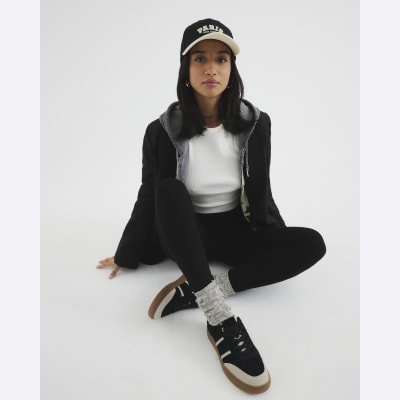 Petite black high waist leggings