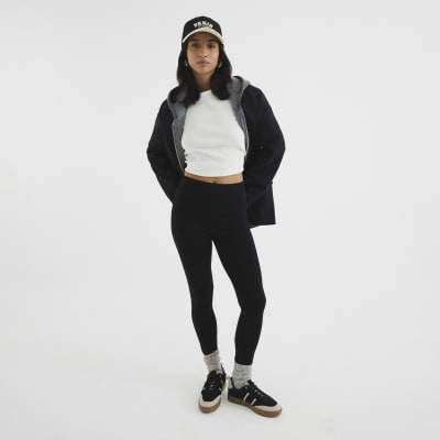 Petite black high waist leggings River Island