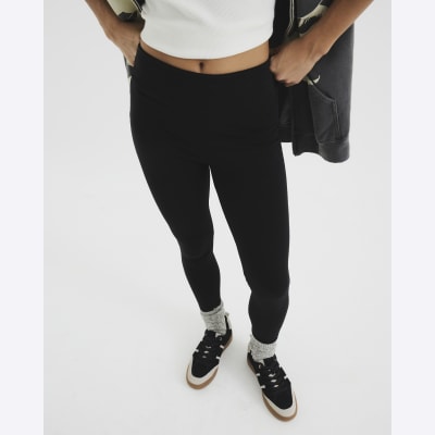 River Island Petite high waist leggings in black