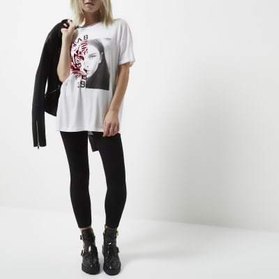 Petite black jersey leggings