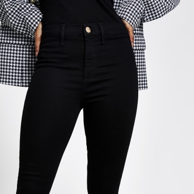 Petite black Kaia high rise disco jeans
